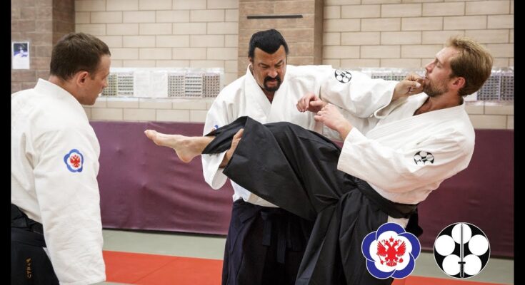 Russia Steven Seagal shows his aikido skills at Saratov Sambo tournament
